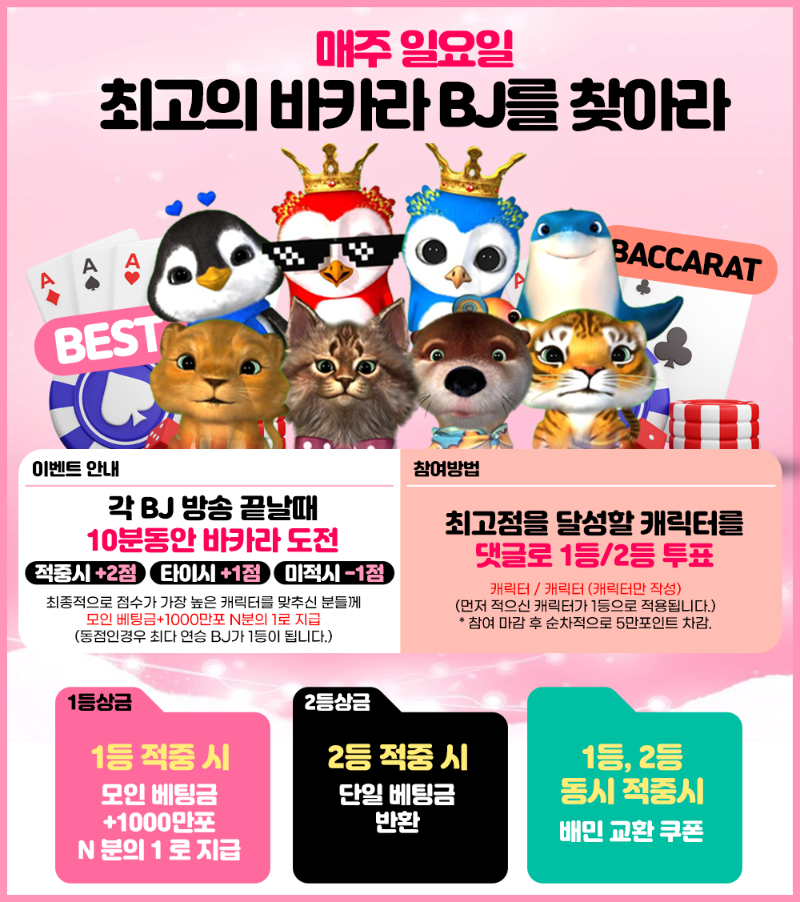 [9월7일] 최고의 바카라 BJ를 맞춰라 45회차