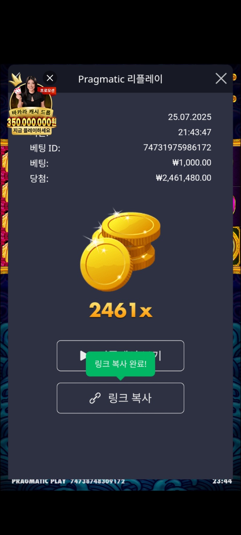 오라매 2461배