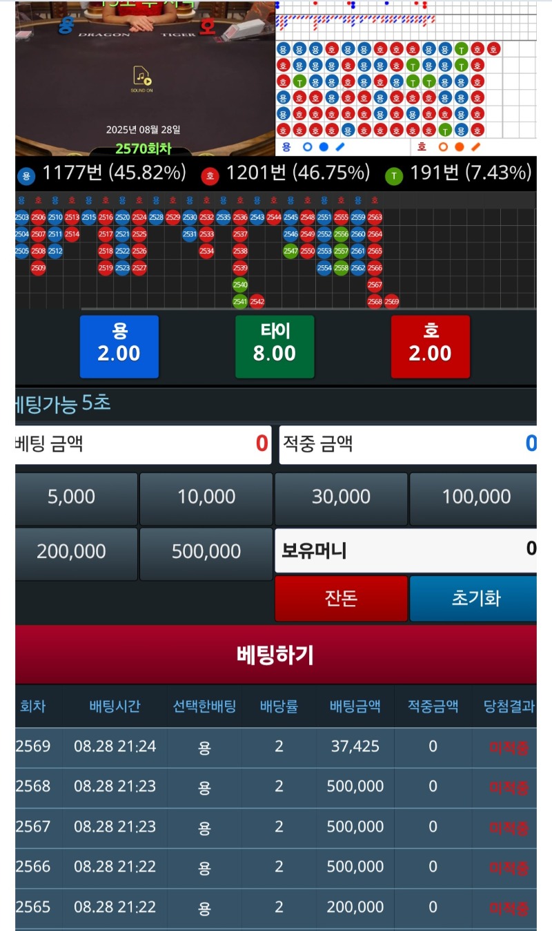 깔끔하게 슬용호한테 털렷읍니다!