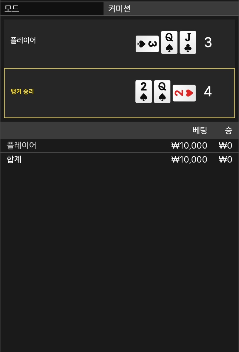 바카라3패