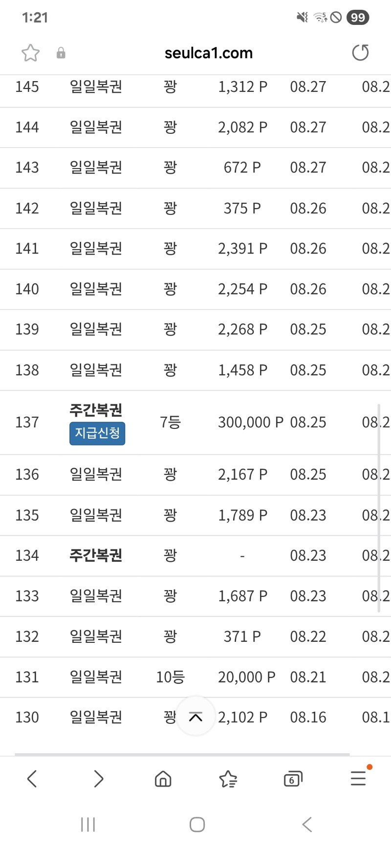 주복7등!