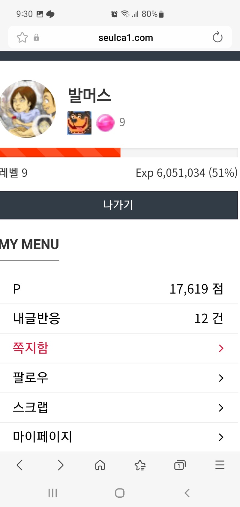레벨업 9에서 올라가질 않네요 ㅎ