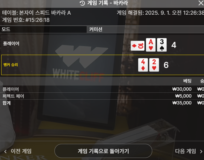 바카라 2패