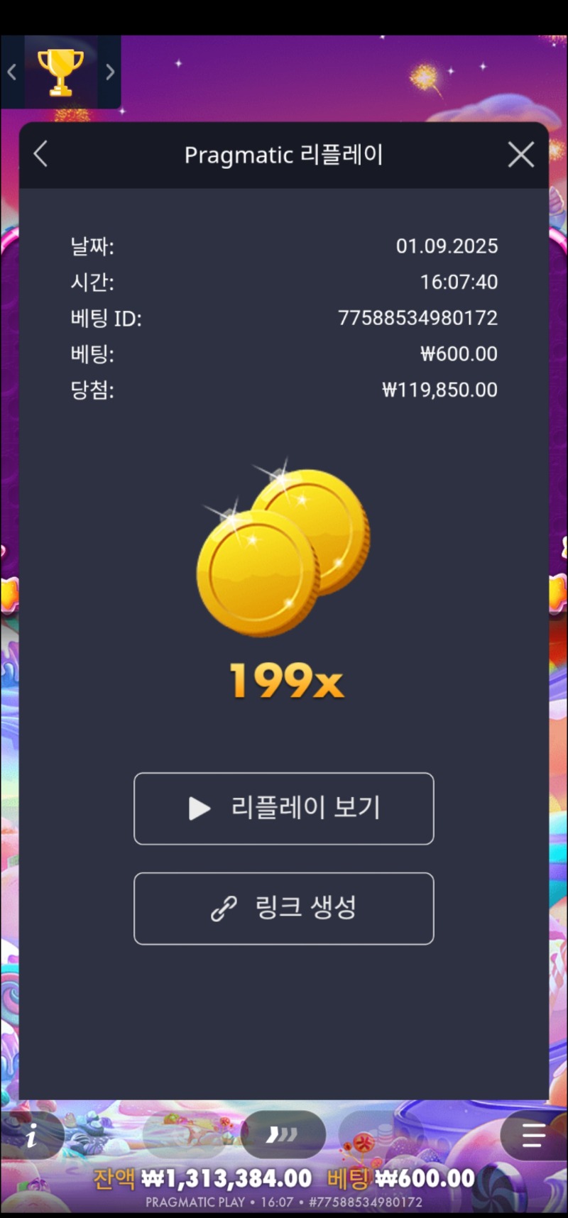 보난자 다이스 199배
