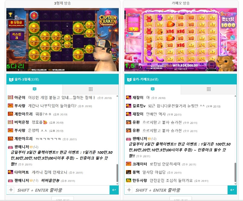 형제 카메오 !! 슬카 실시간 방송도 많관부 입니다