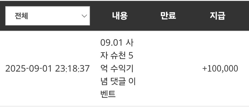사자 수익기념 댓글 슬포  겟!
