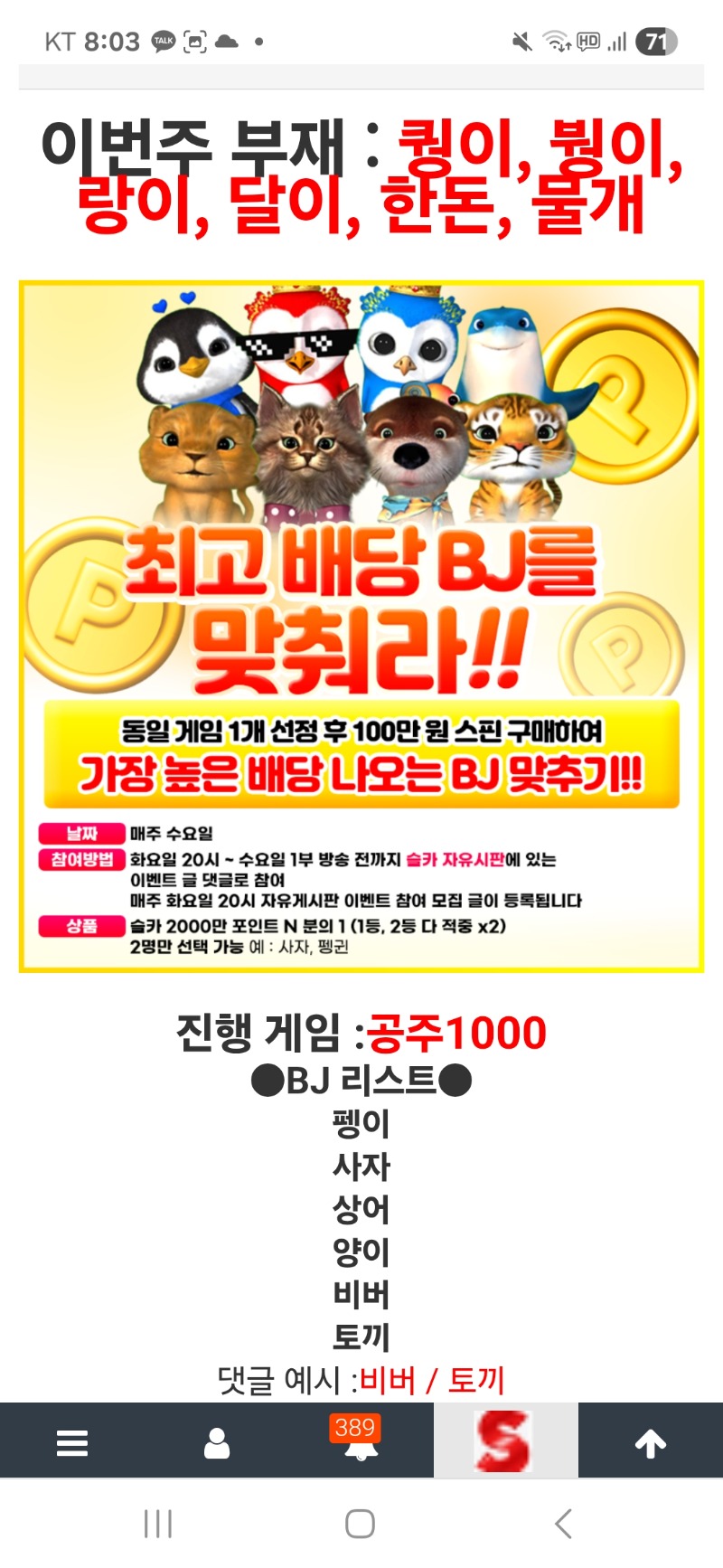 최배비 갓쨔