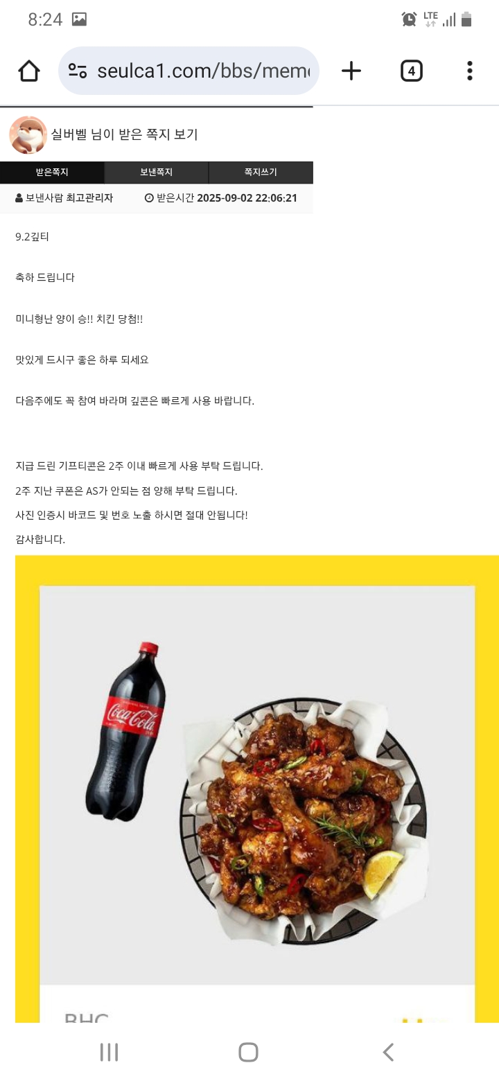 미니형난 치킨~~~