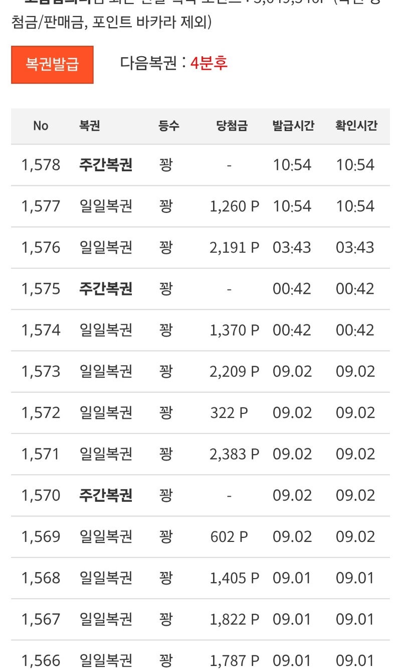 복권받고 일하러가려고.잠시쉬는중요.