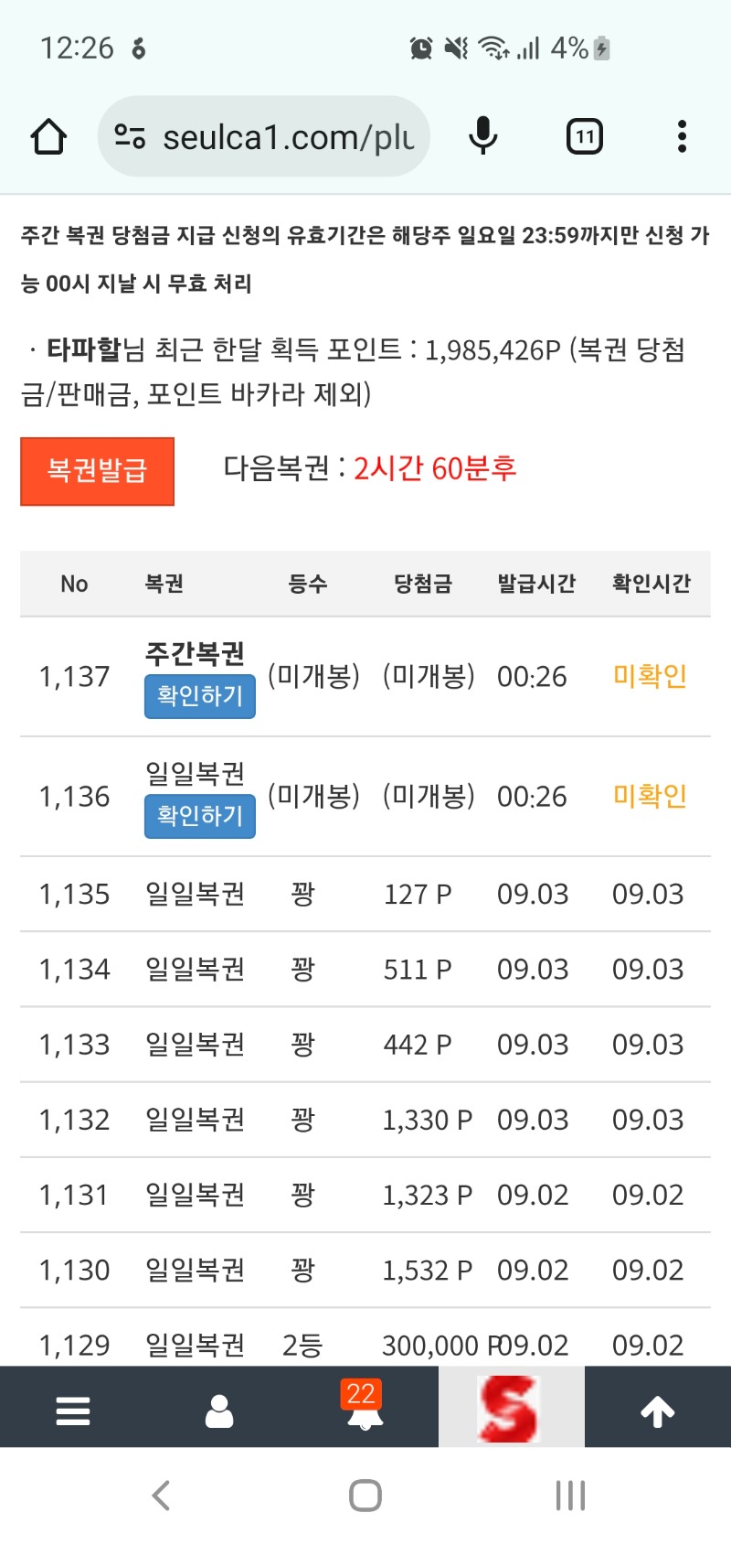 간만에 주복등장요~