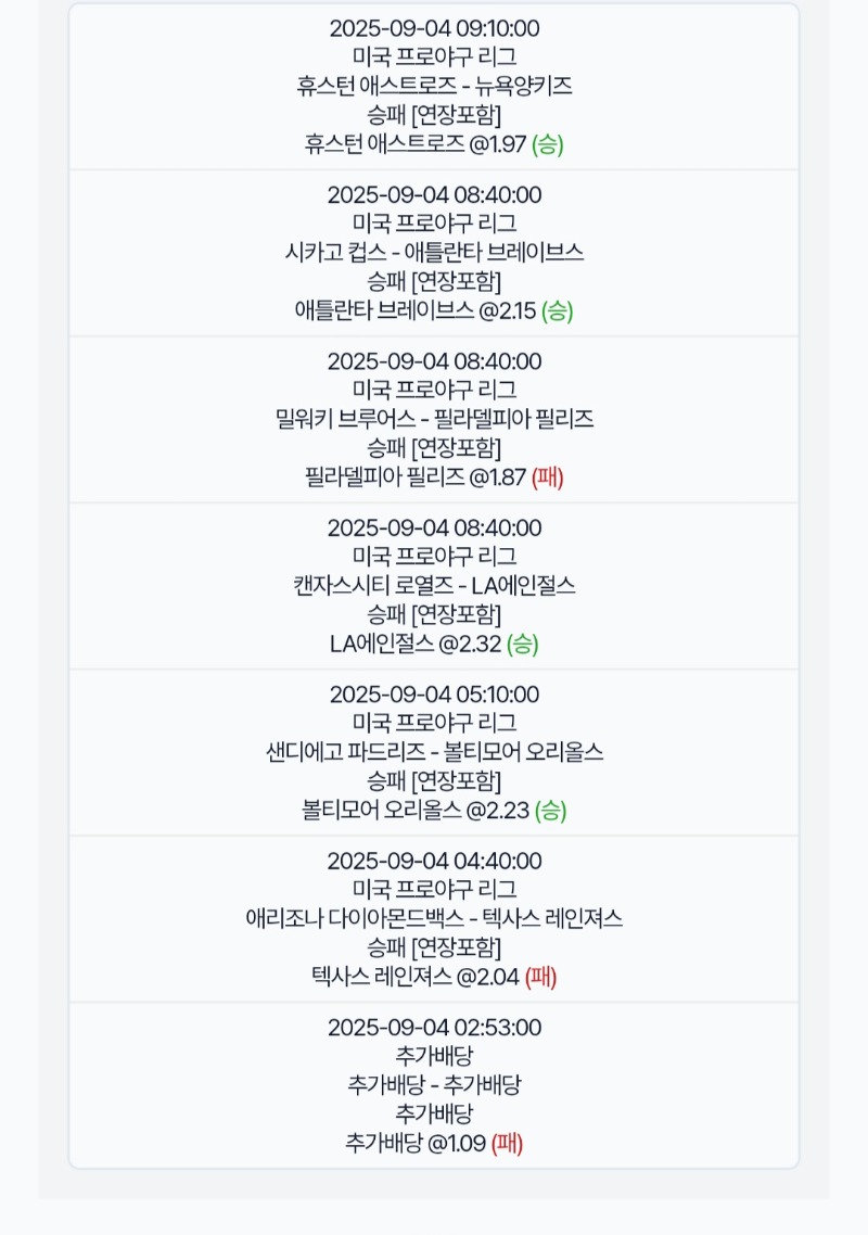 오늘미국야구역배많이나올거같더니.초이스미스네.ㅋ
