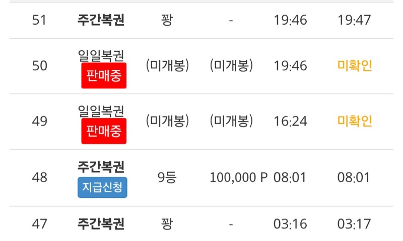 오늘 주복만 세번이나..