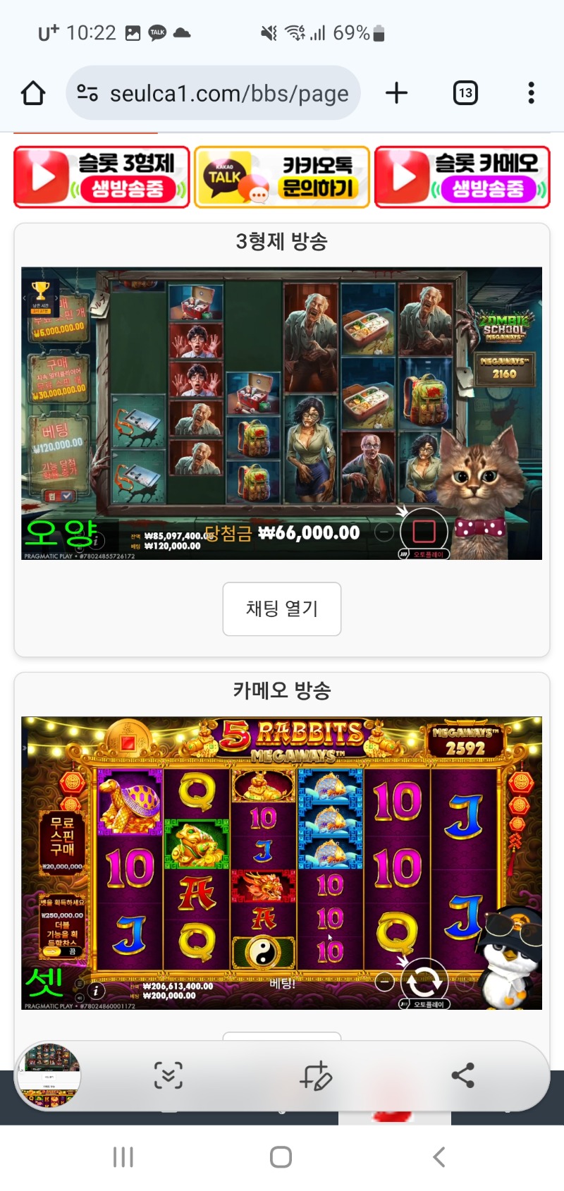 양이펭이 동시방송 갓짜