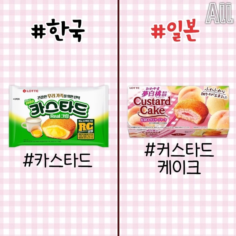 일본과 굉장히 유사한 한국 스낵들