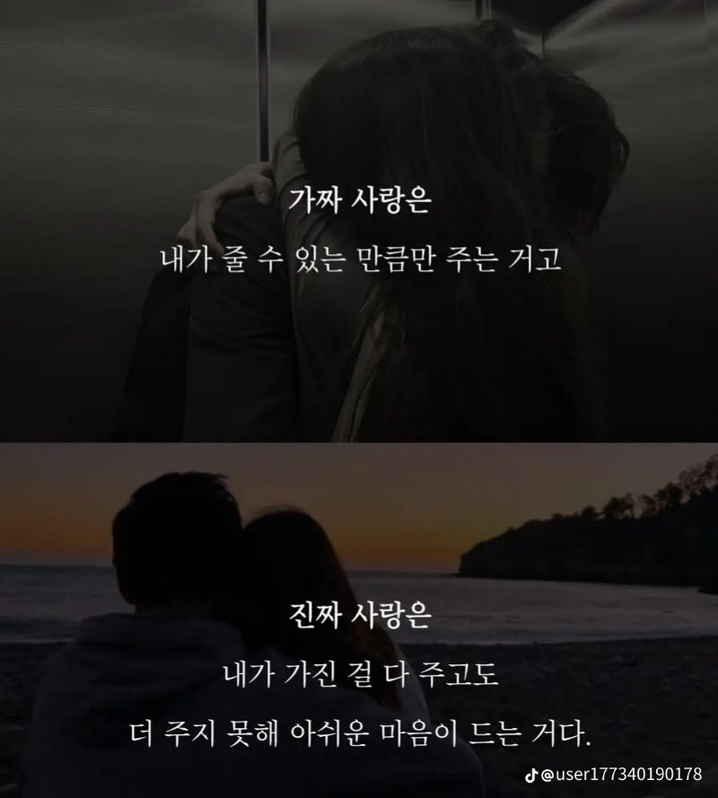 굿몽~가짜사랑과 진짜사랑?  차이점?