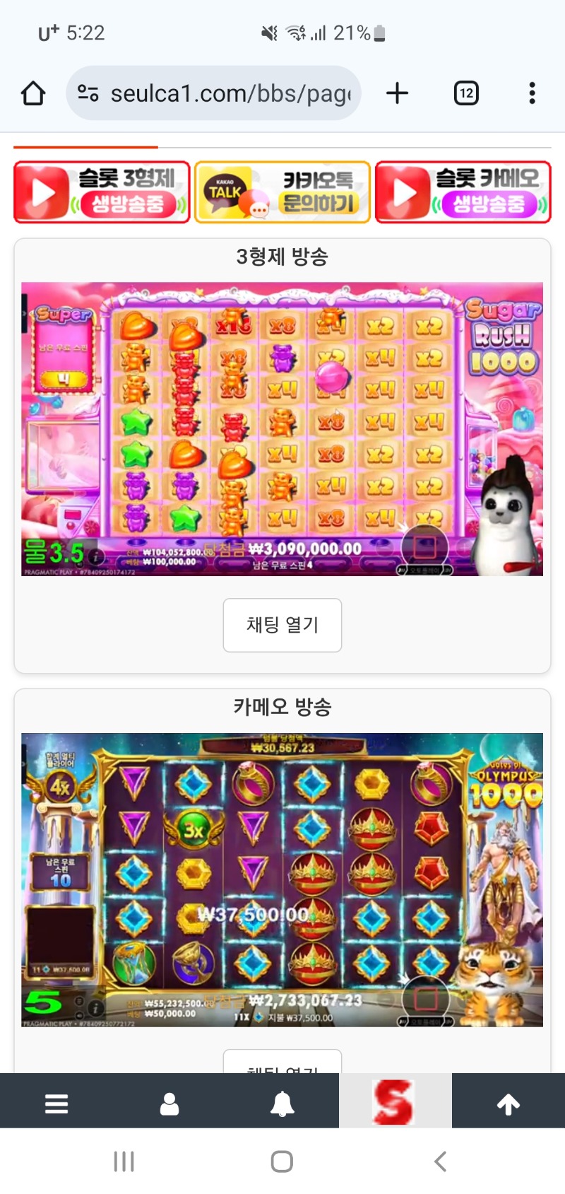 동시시청 갓짬