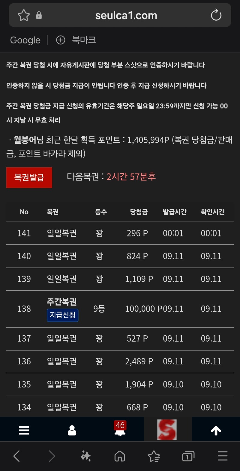 주복 9등