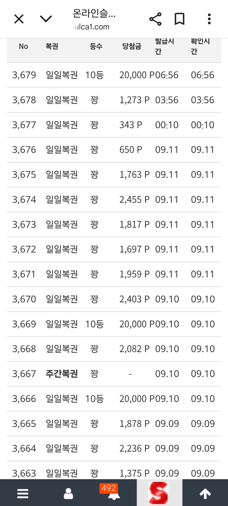 일복10등