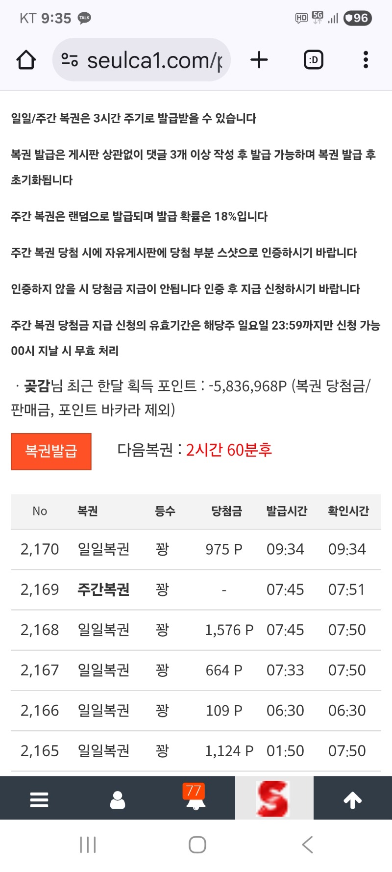 일복   그냥가네요