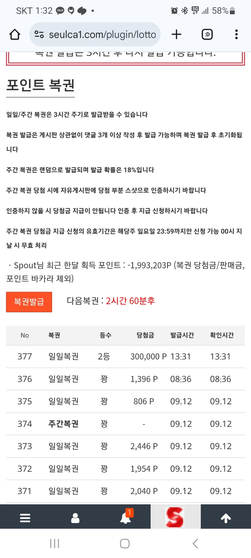 일복2등ㅡ