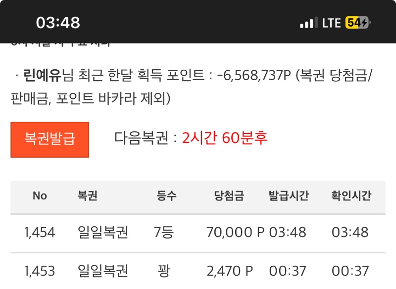 일복 7등