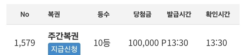 주복 10등