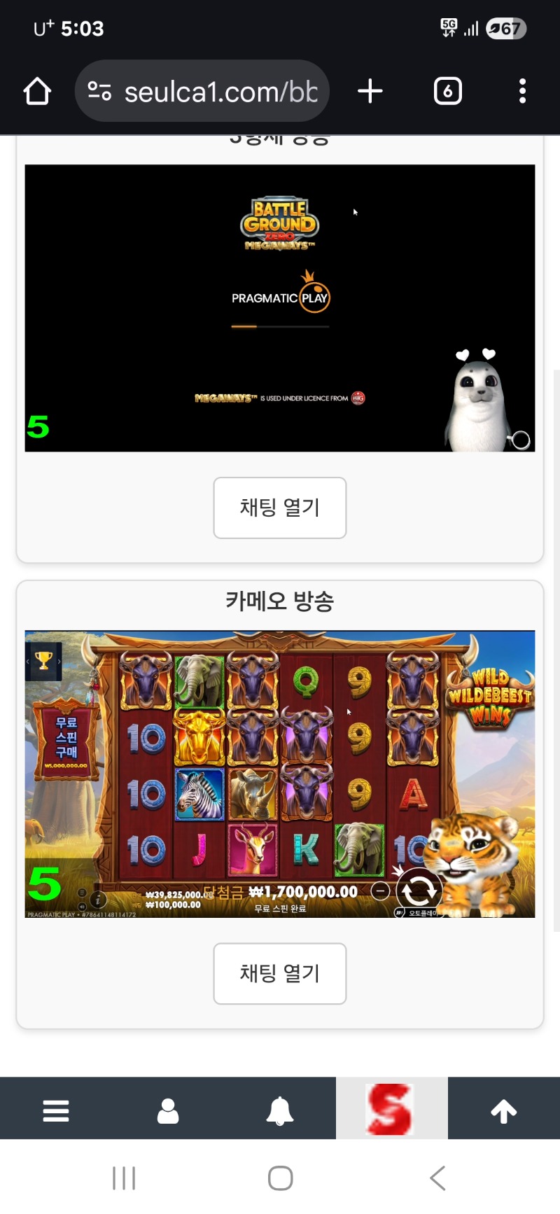 물개.랑이 동시 시청하세요.가짱!