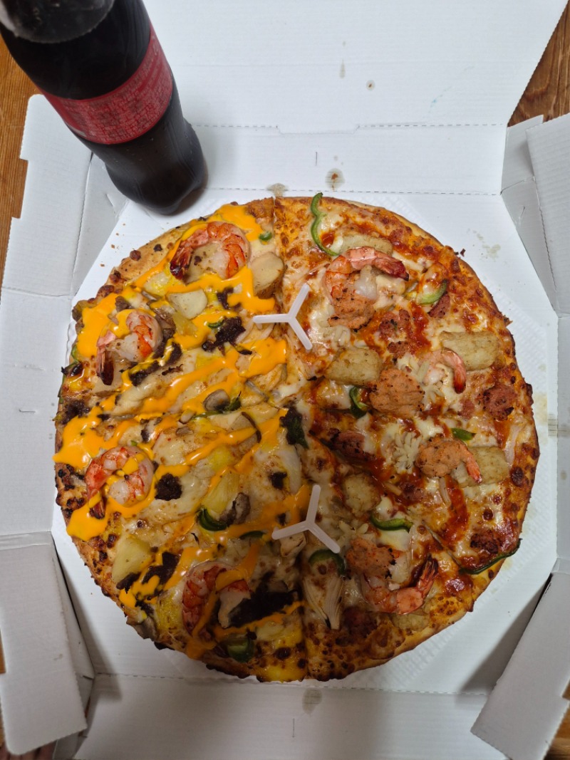 이른 야식 도미노 피자