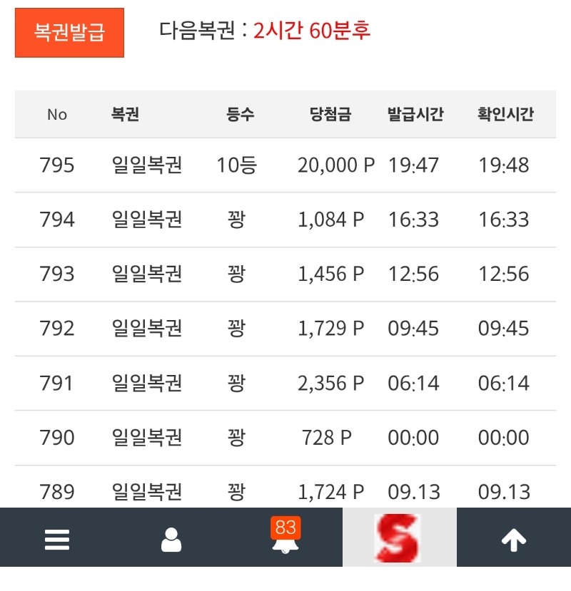 54연꽝후 10등이라니! ㅠㅠ