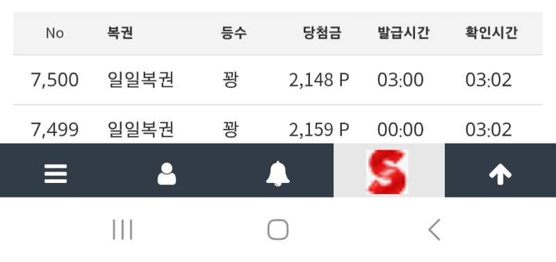 이번주 첫 12시,3시 정각복권은??