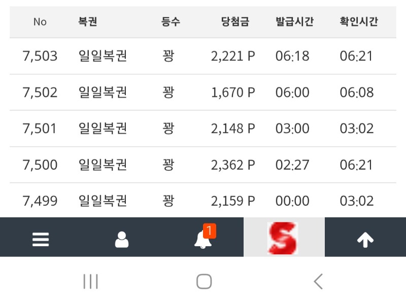 간만에 메베형님복권2장구매ㅎㅎ