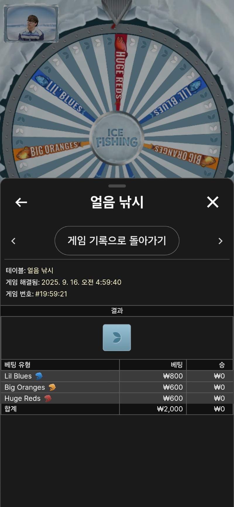 얼음낚시. 또졌다