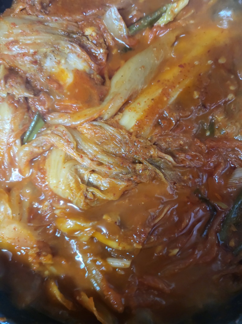 오늘저녁은 들기름김치찜