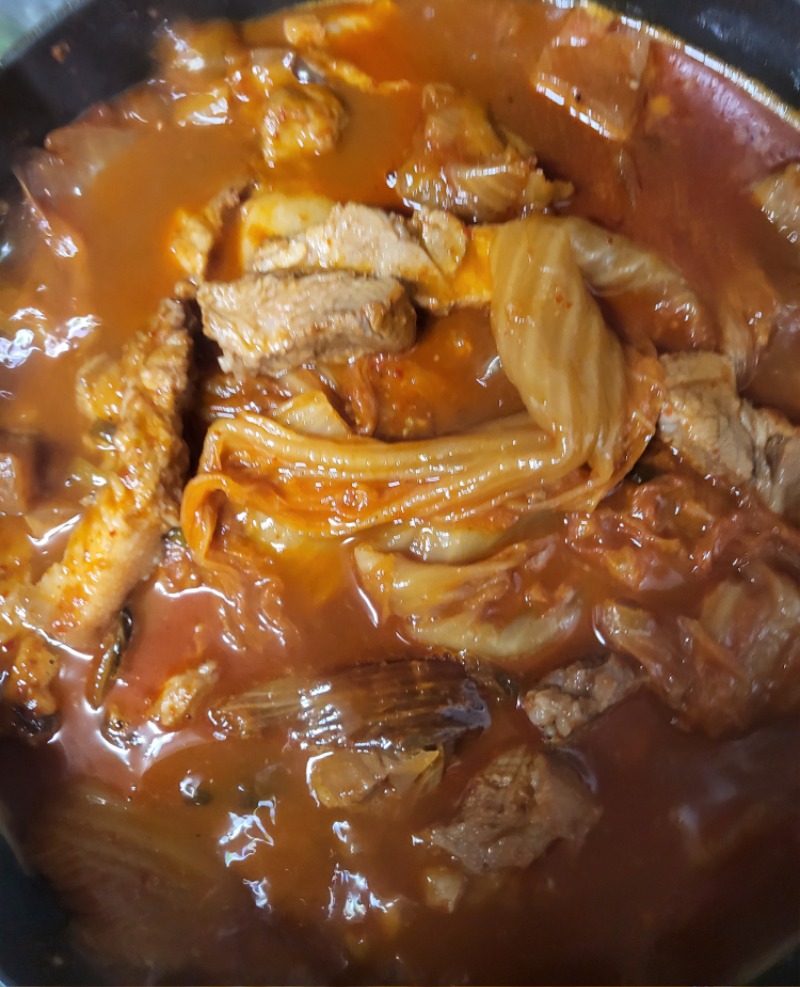 오늘저녁은 들기름김치찜