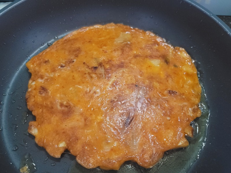 야식!!! 김치전!!!
