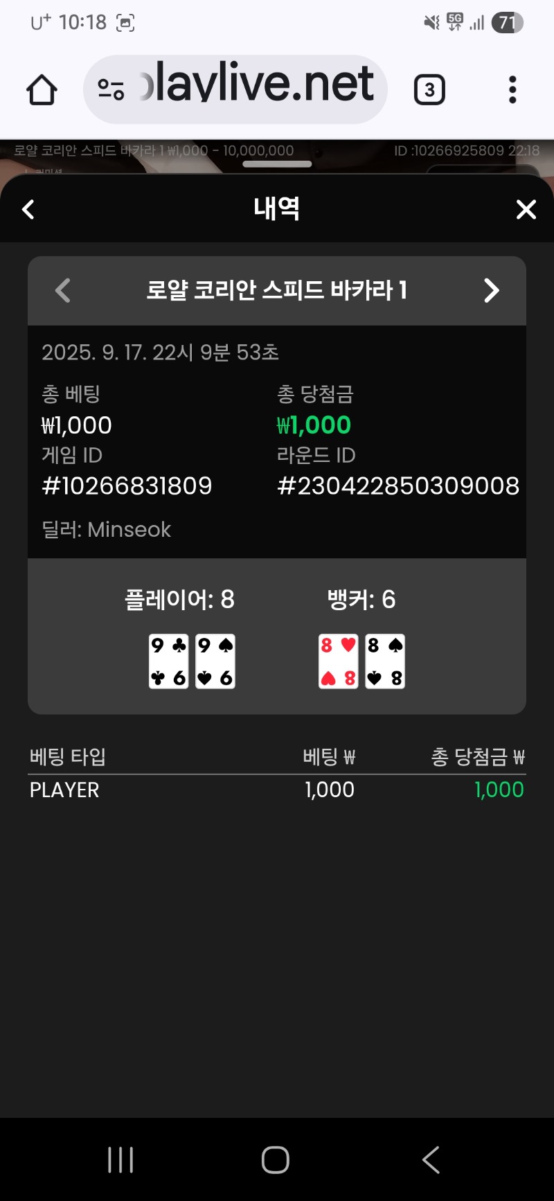 바카라 이김