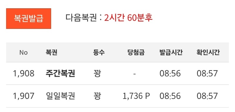 이번주 첫 쌍복이거늘..