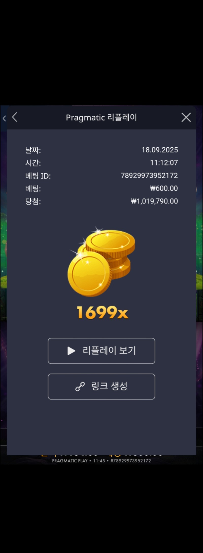 멀린 1699배