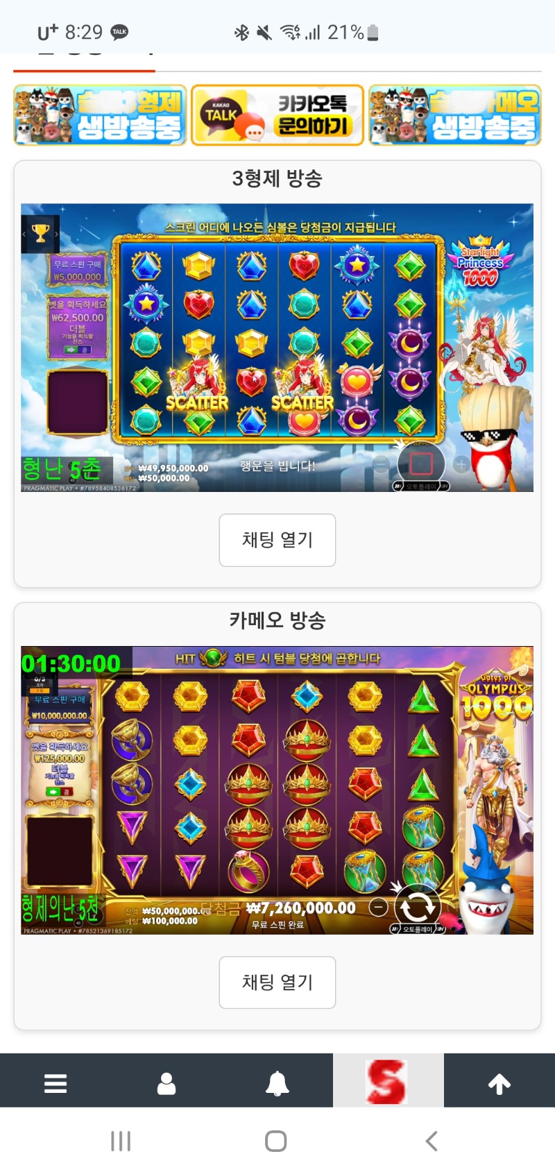 형난 동시시청