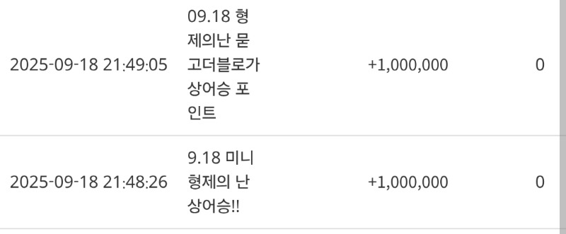 형난포인트 대박
