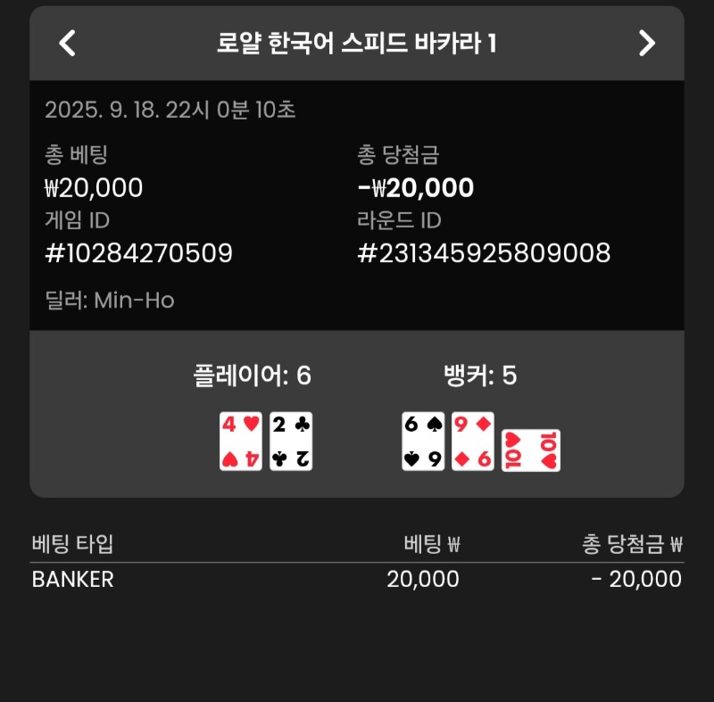 바카라 뱅커 패