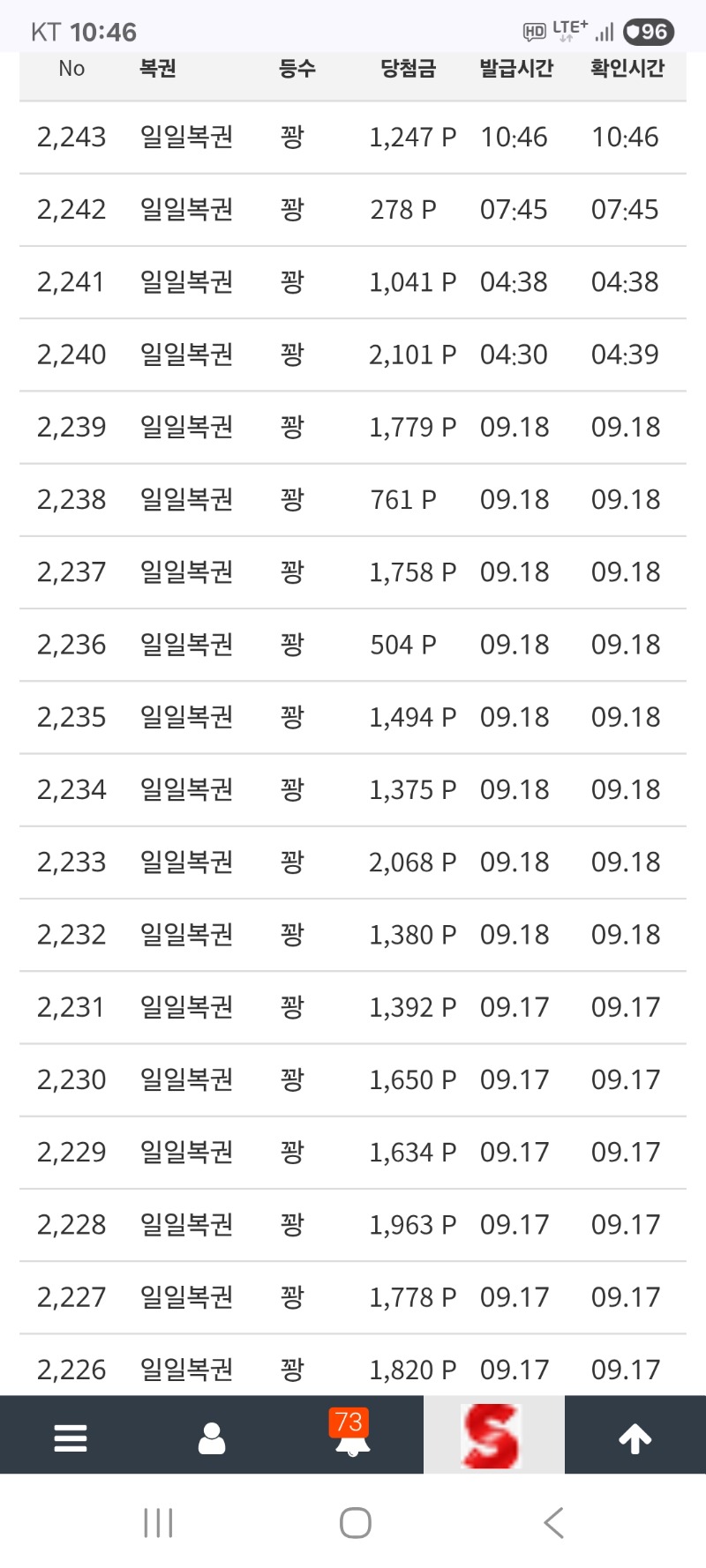 꽝 줄입니다
