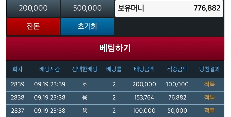 적특왕 : 3연타