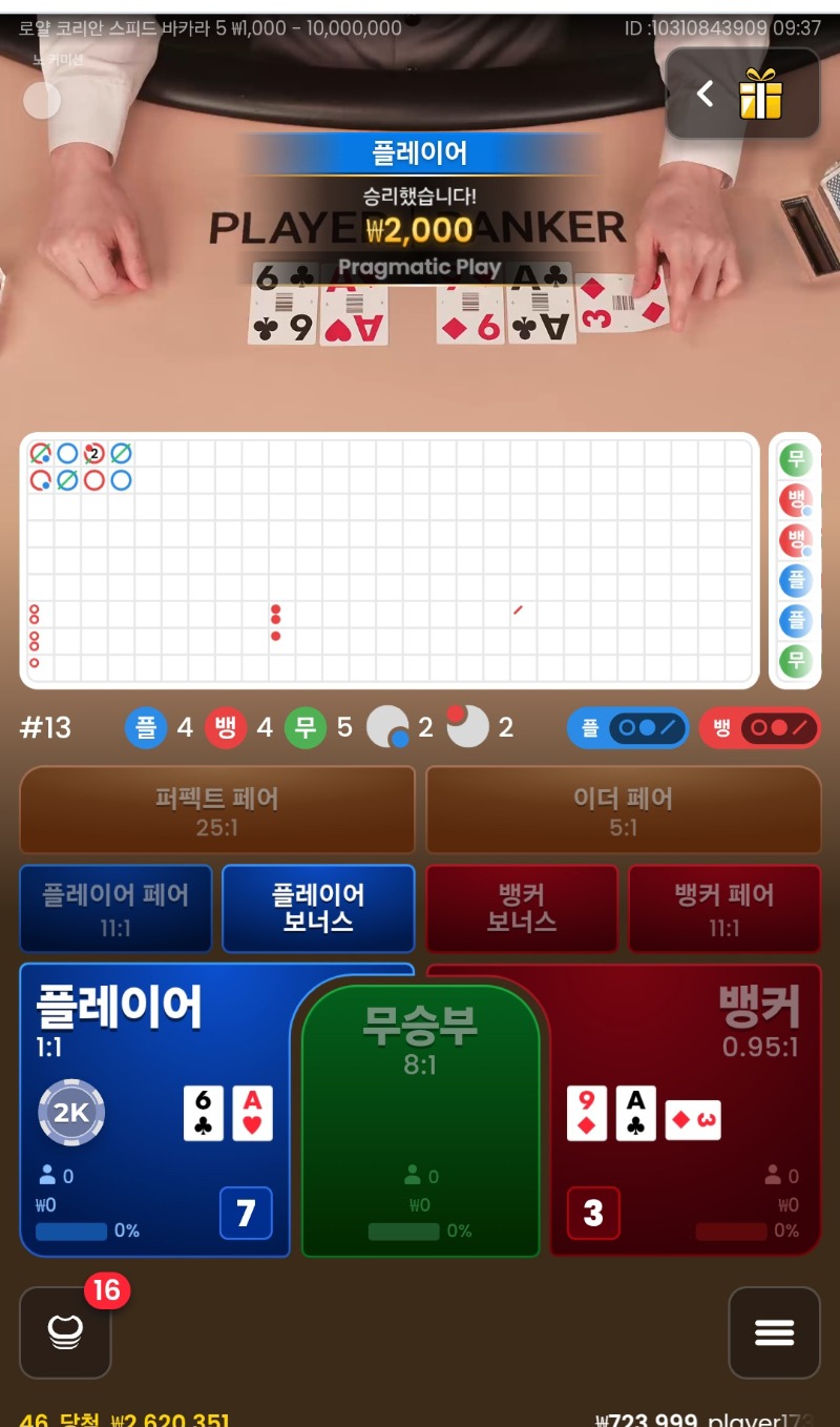 플레이어승