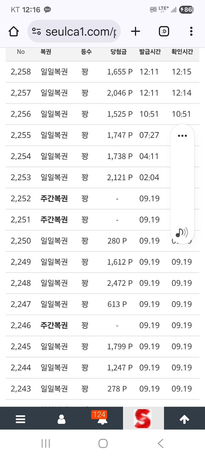 일복  구매복권도 올꽝 입니다