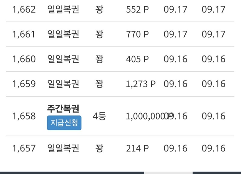 주복4등 자게 인증샷