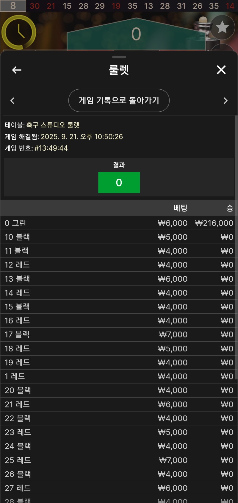 룰렛3승