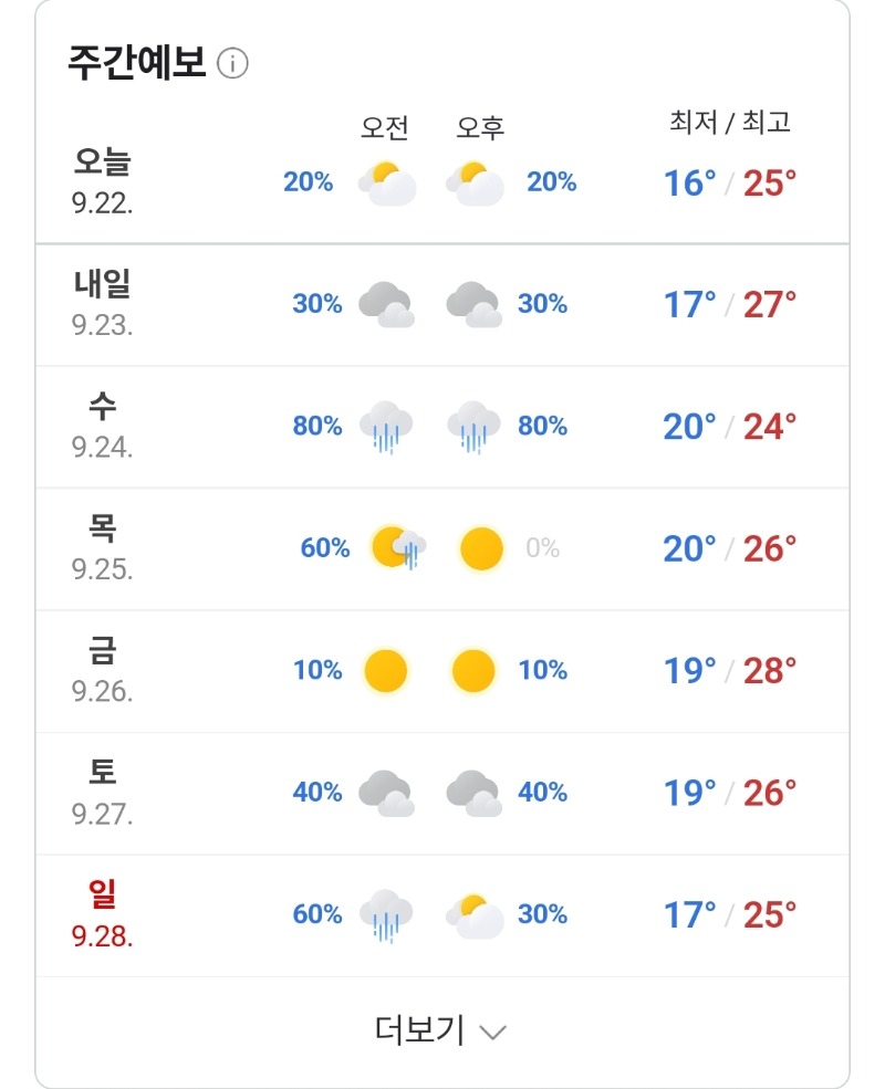 이제 가을이 다가오나봐요