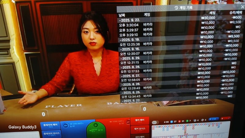 바카라 소액과 보조개