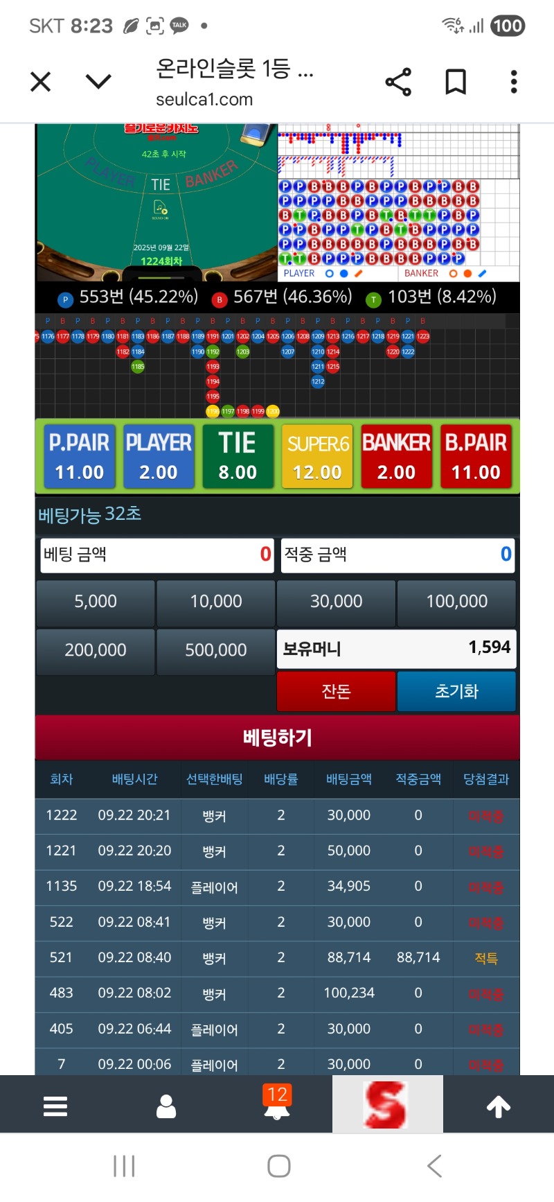 슬카라도 전패ㅡ.ㅡ